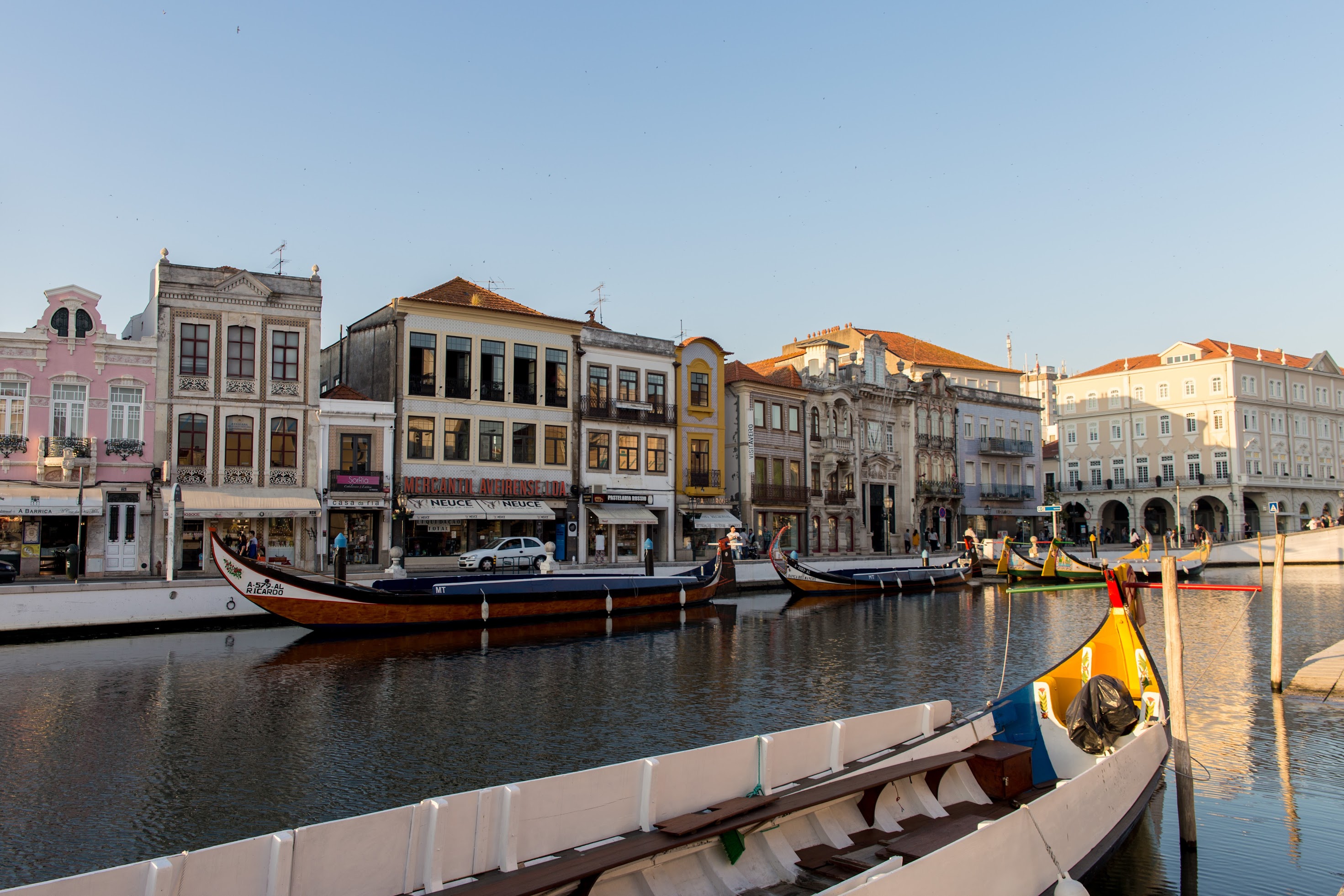 Aveiro channel with boat